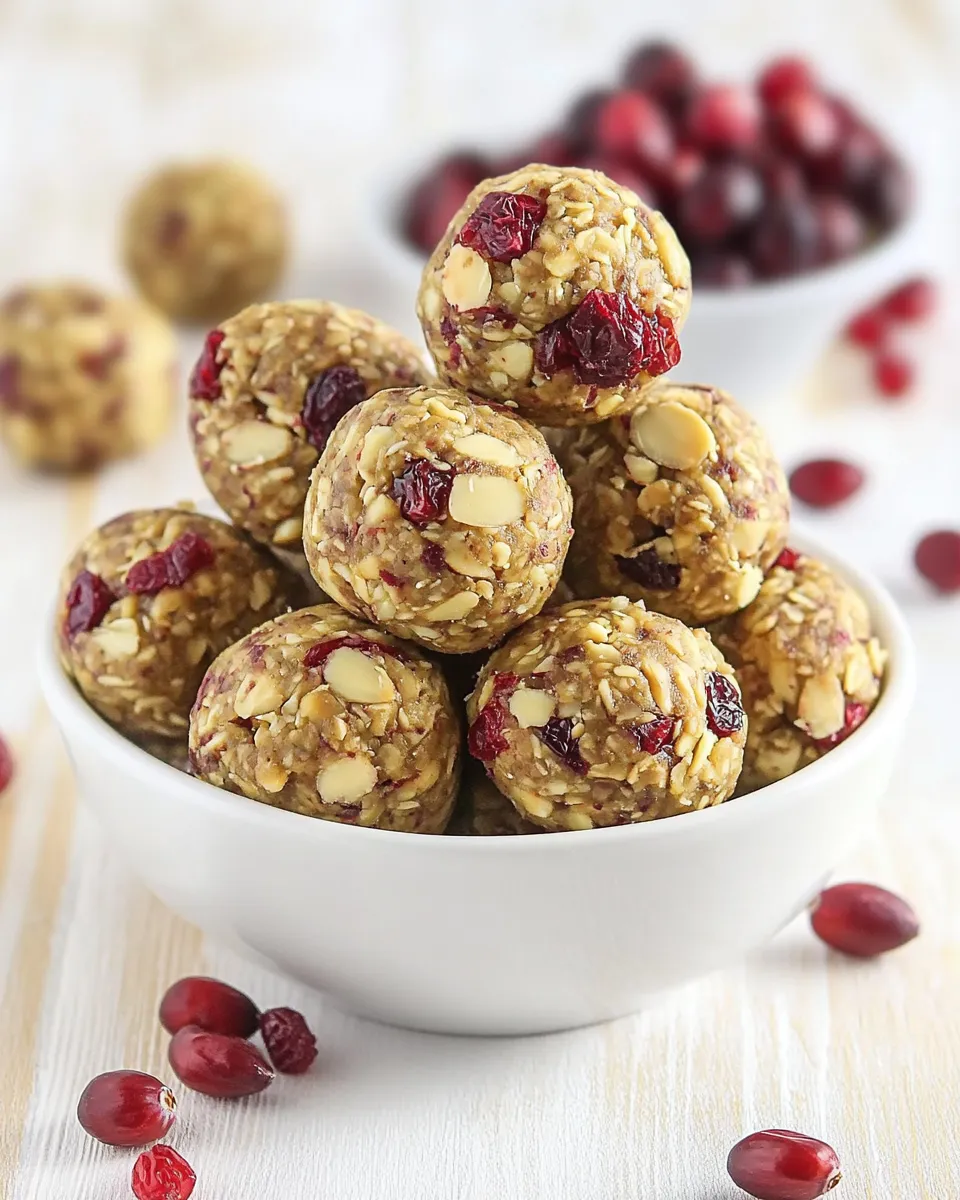 Delicious No-Bake Almond Cranberry Energy Balls image