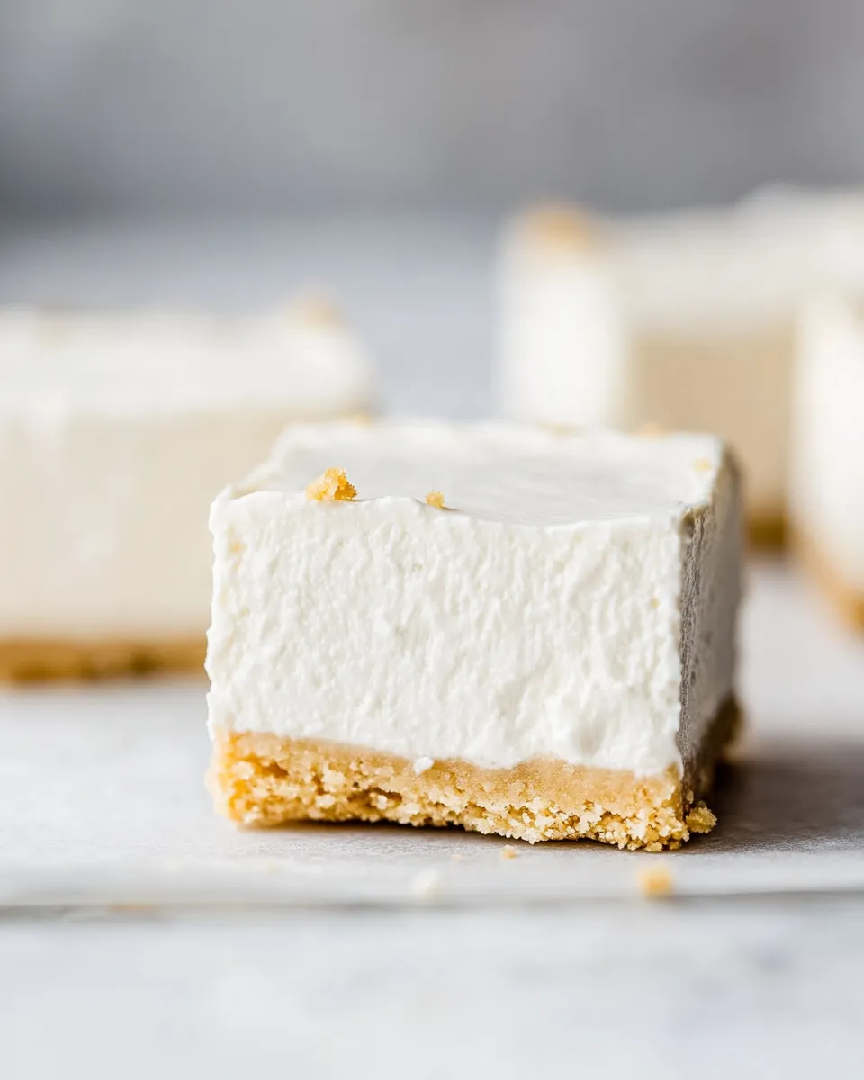 Classic No-Bake Cheesecake Bars recipe photo