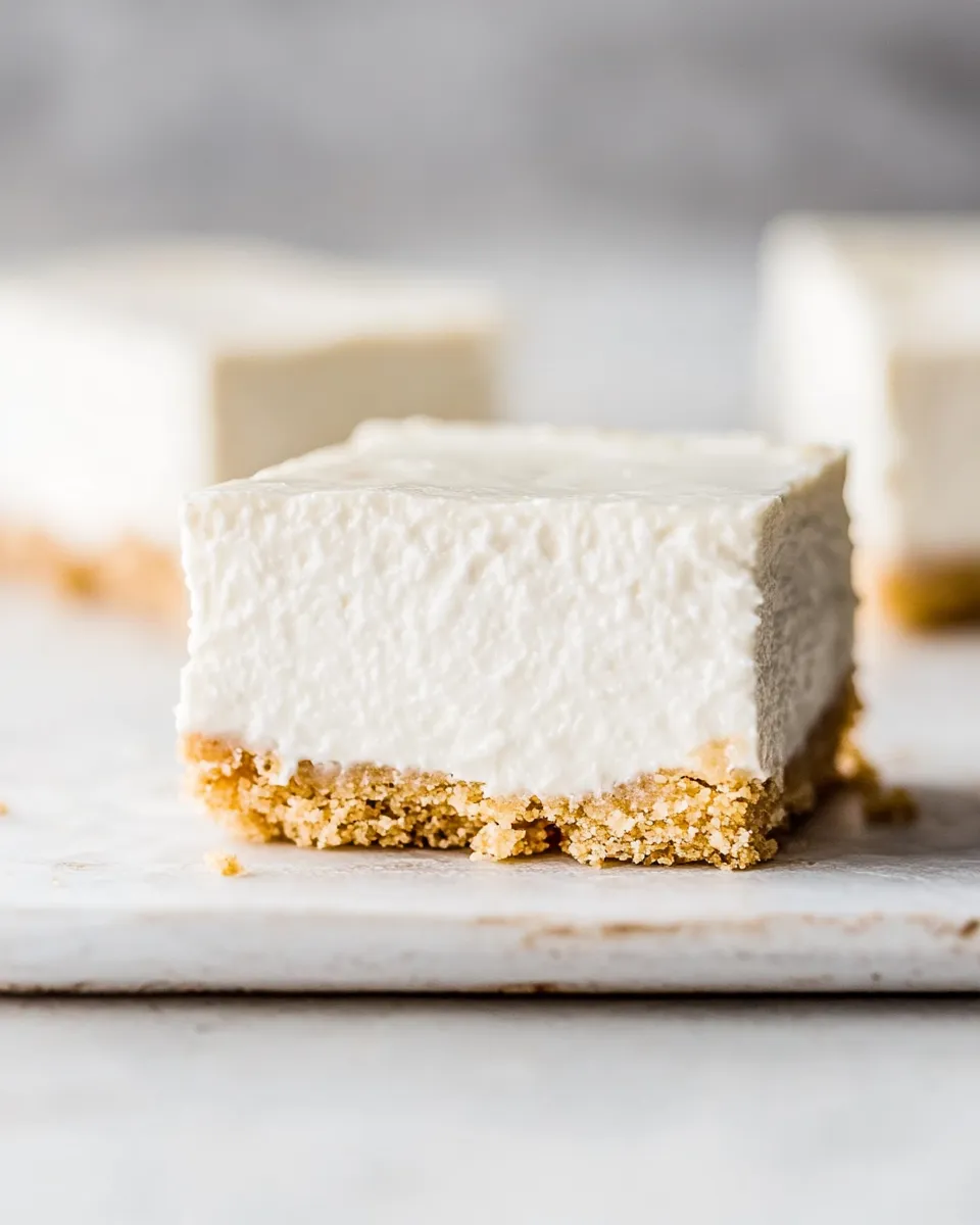 Quick No-Bake Cheesecake Bars shot