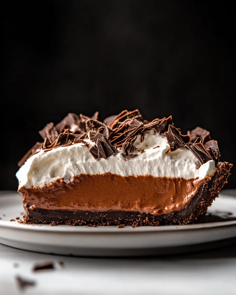 Homemade No-Bake Chocolate Pudding Pie photo