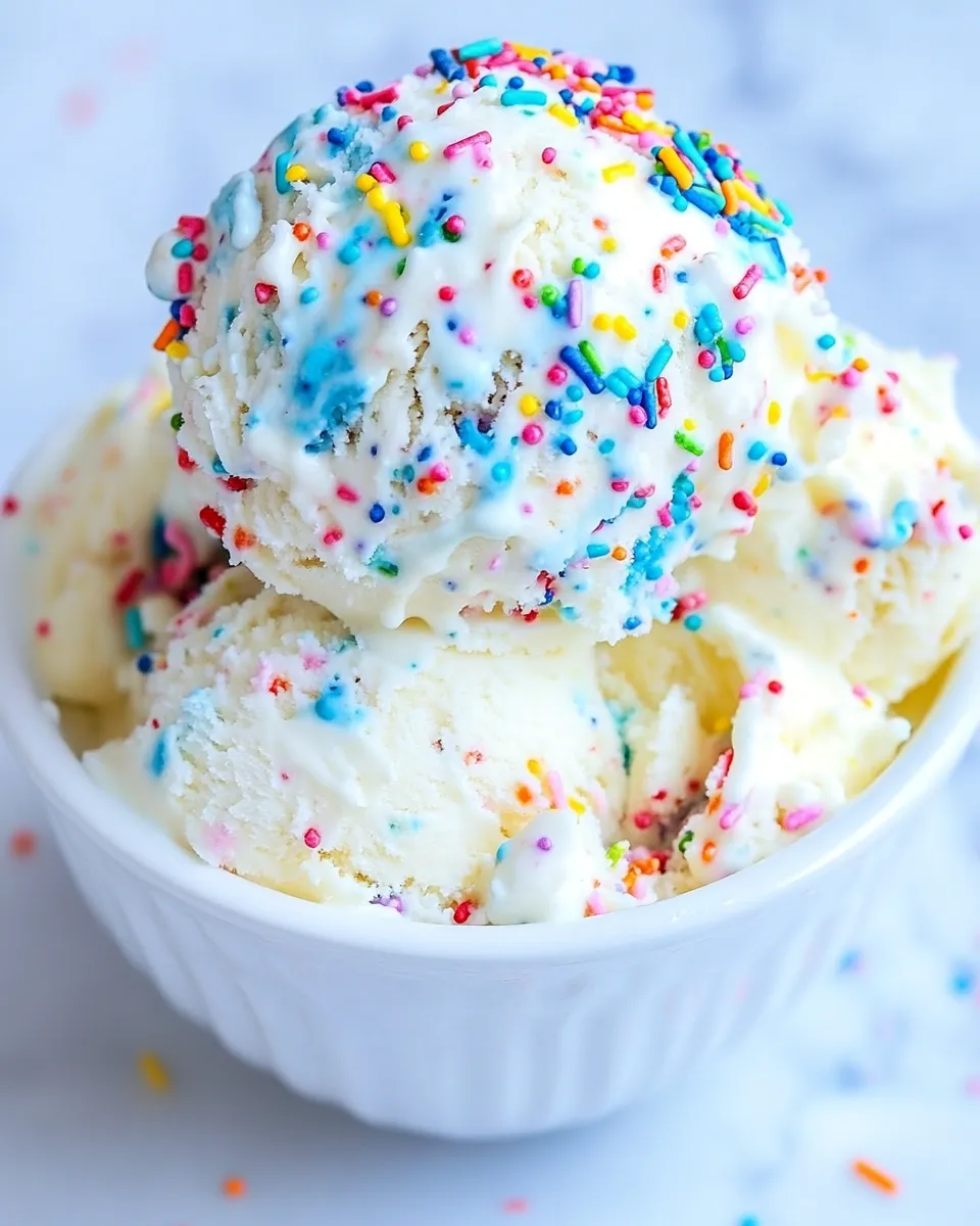 Easy No-Churn Birthday Cake Ice Cream photo