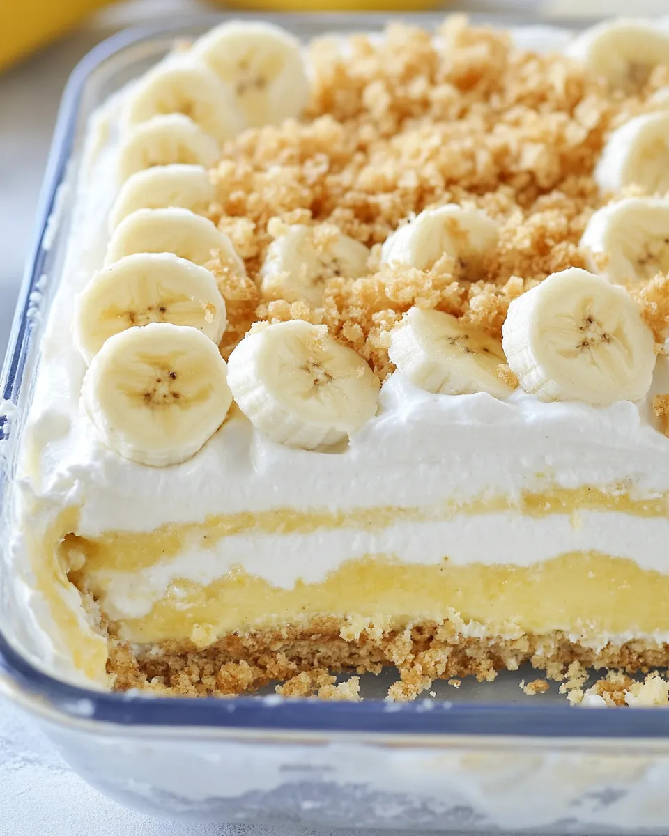 Tasty No Bake Banana Pudding Dream Dessert shot