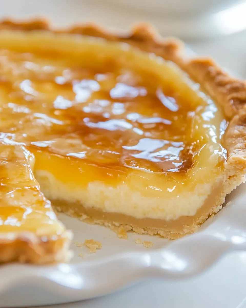 Quick No Bake Creme Brulee Pie shot