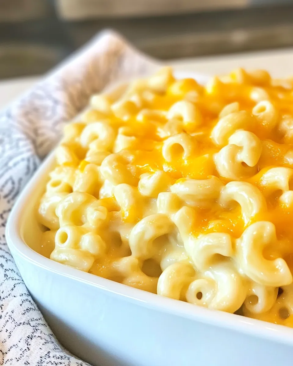 Savory No Boil Mac and Cheese dish photo