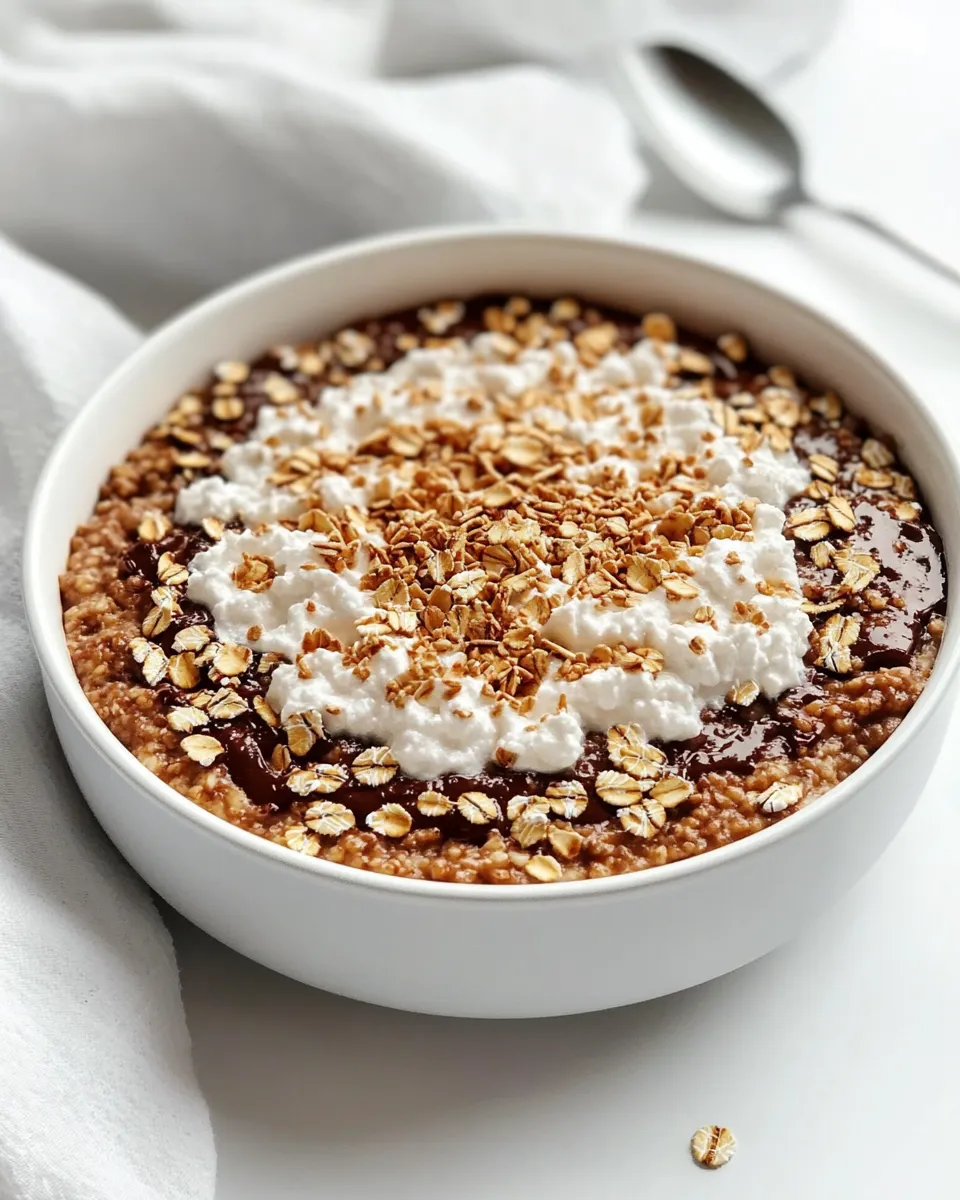 Easy Nutella Brownie Oatmeal photo