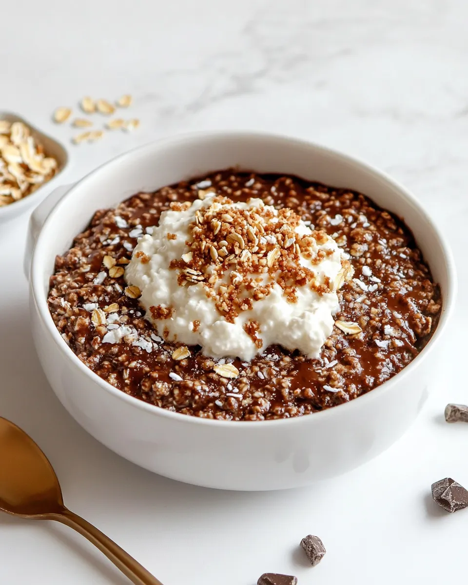 Quick Nutella Brownie Oatmeal recipe photo