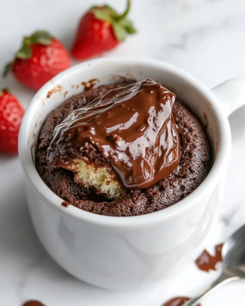 Quick Nutella Mug Cake Recipe shot