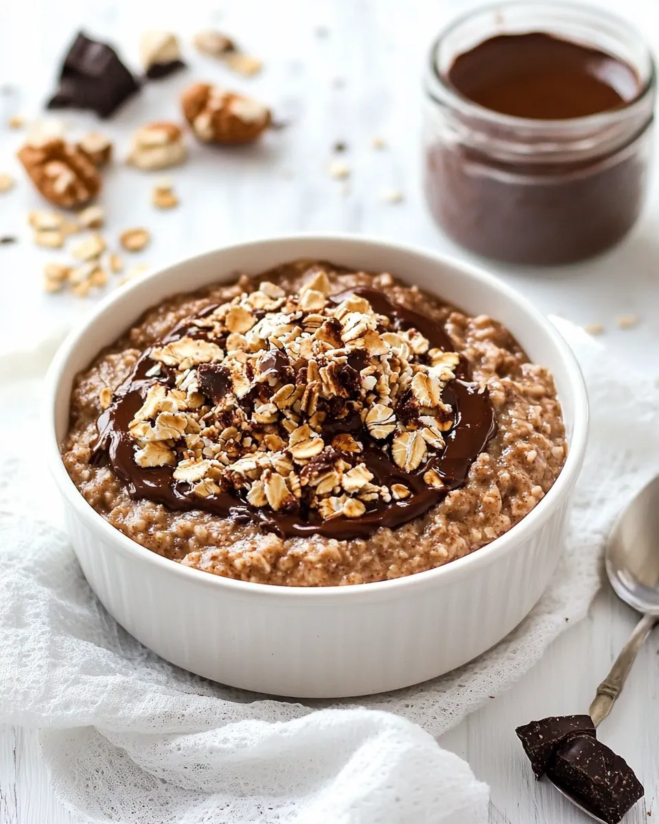 Homemade Nutella Oatmeal photo