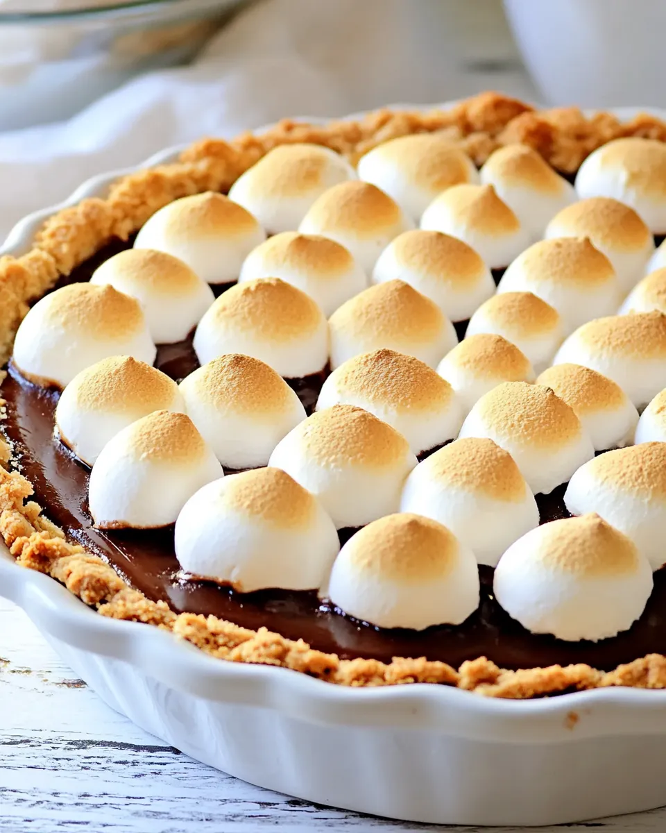 Delicious Nutella Smores Pie (Almost No Bake) shot