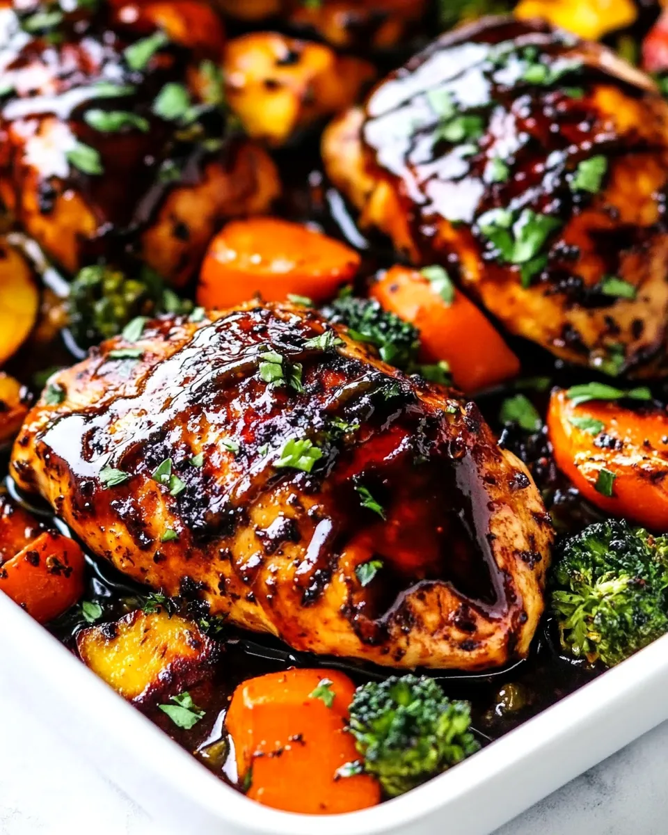 Easy ONE PAN Balsamic Chicken and Veggies photo