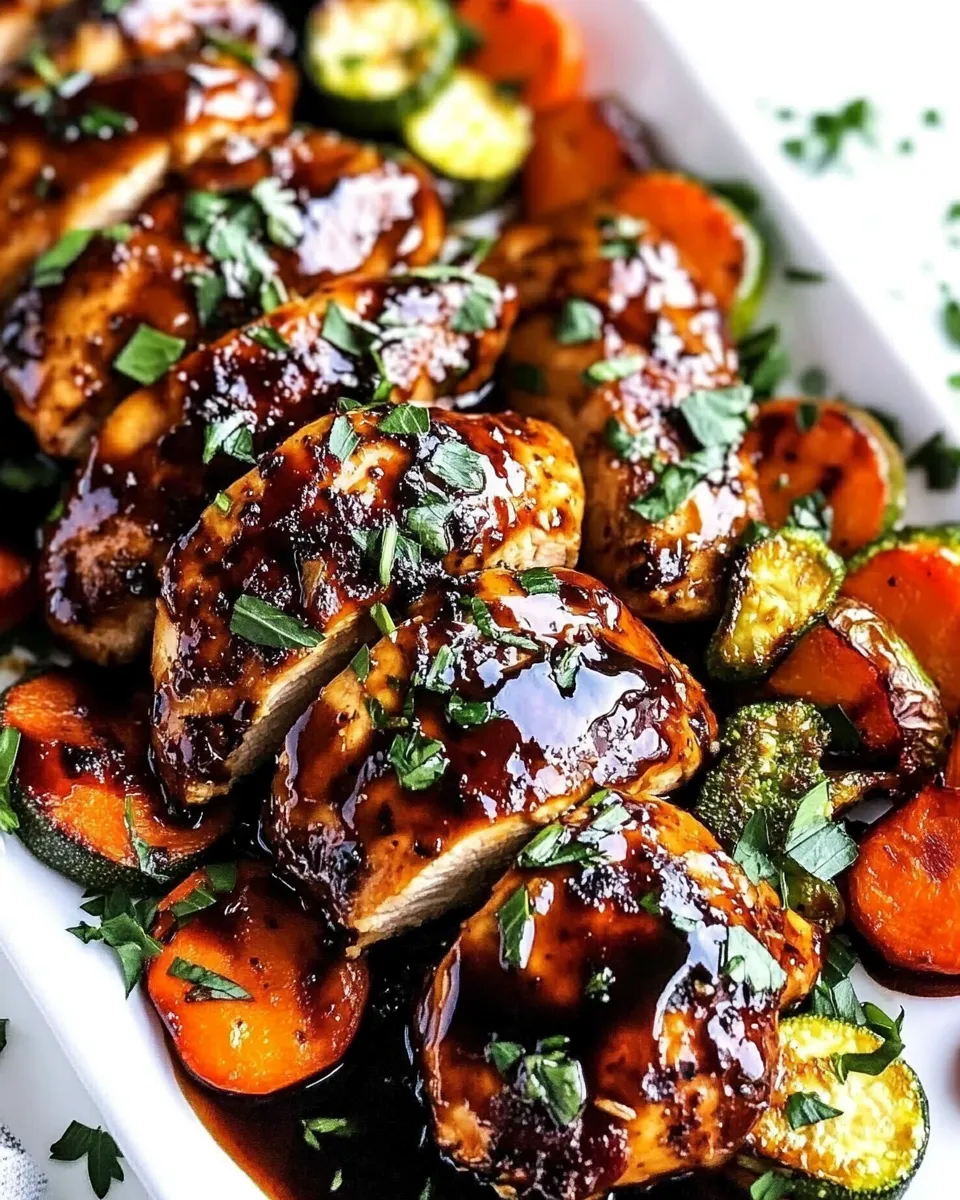 Delicious ONE PAN Balsamic Chicken and Veggies shot