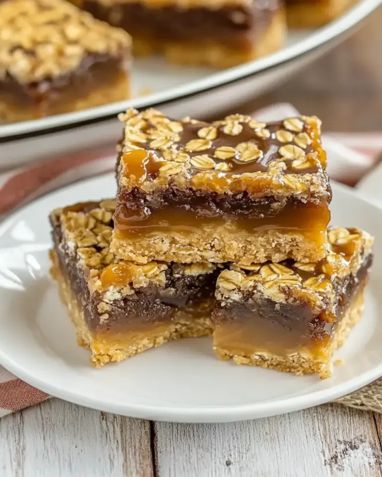 Homemade Oatmeal Caramel Bars Recipe photo