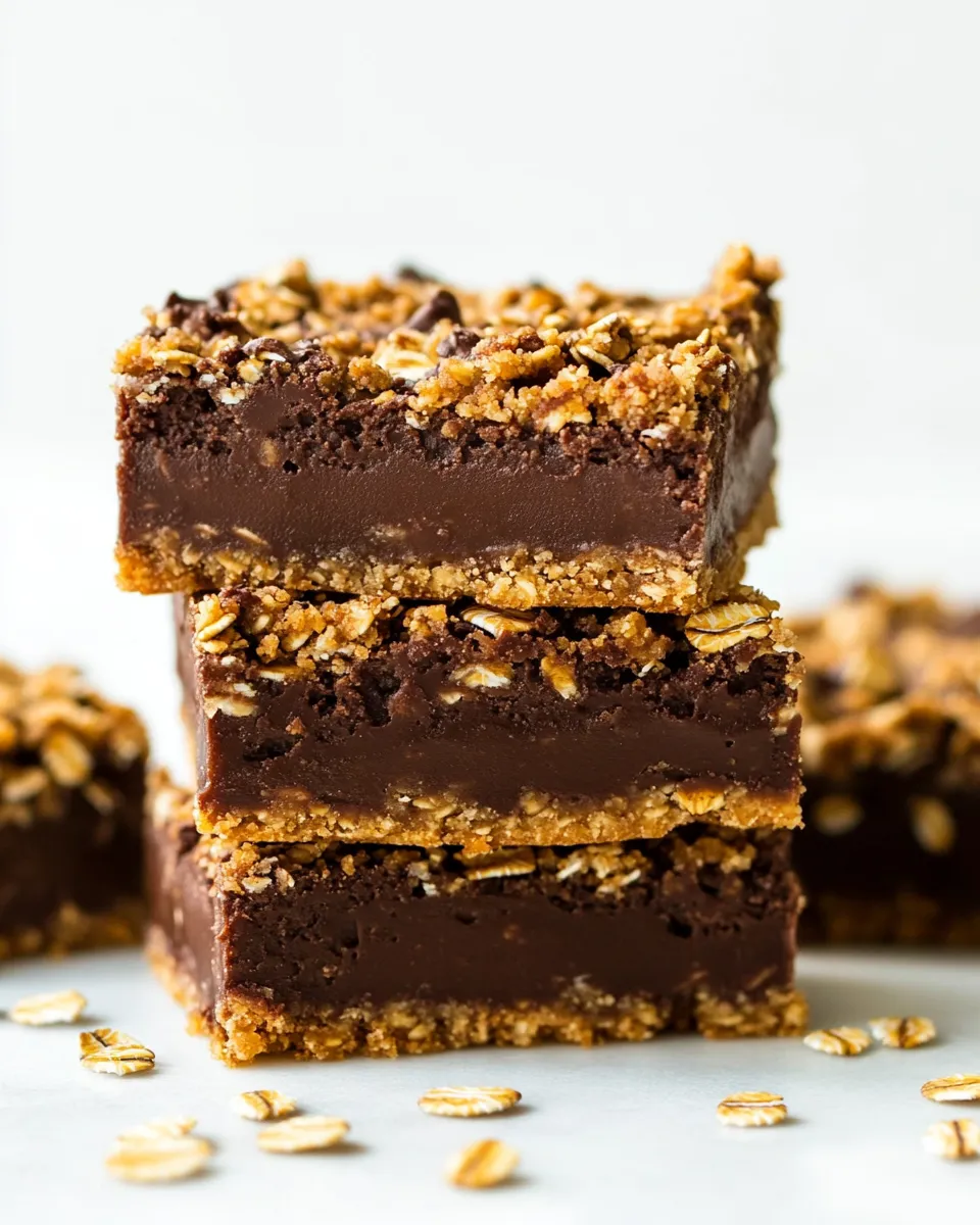 Homemade Oatmeal Fudge Bars photo