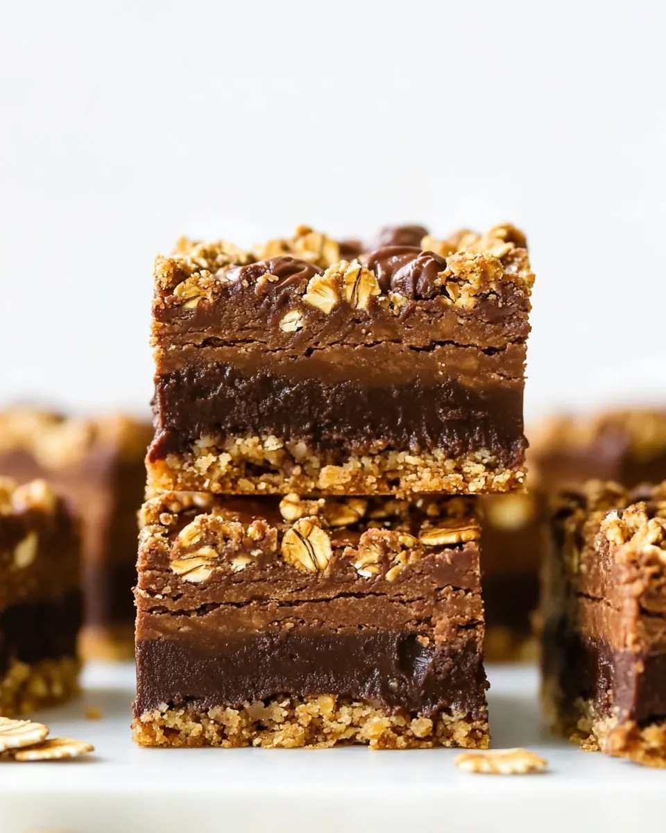 Easy Oatmeal Fudge Bars recipe photo