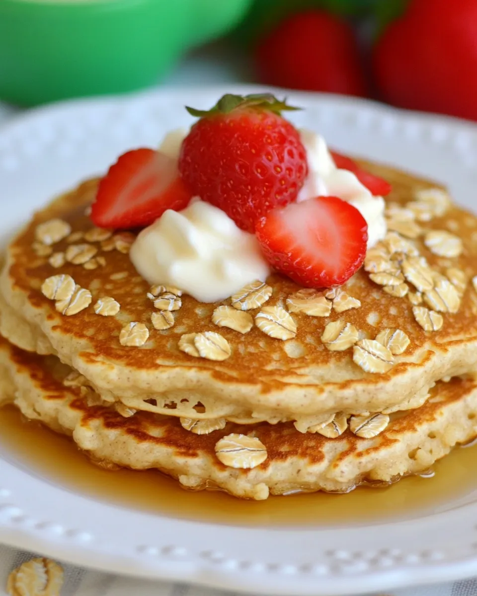 Quick Oatmeal Packet Pancakes shot