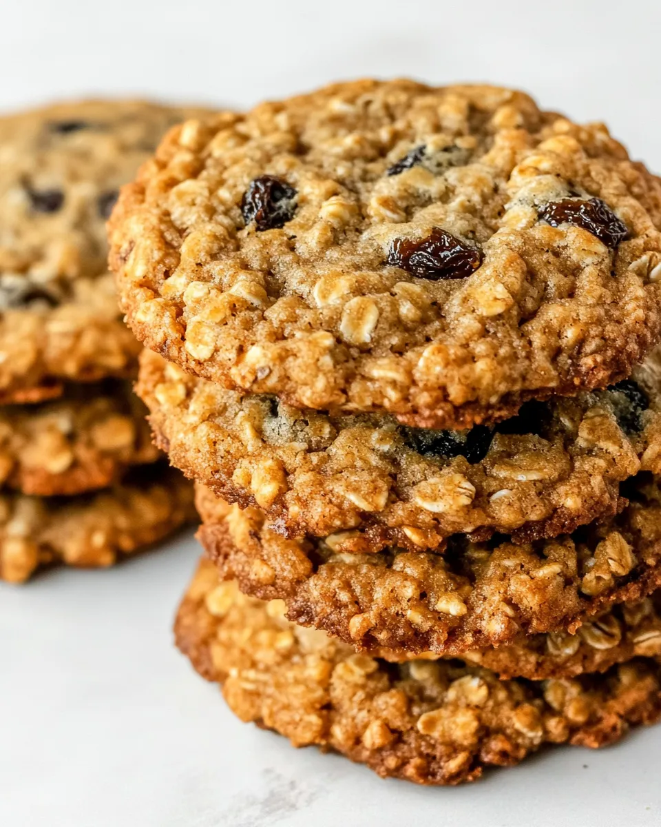 Easy Oatmeal Raisin Cookies Recipe shot