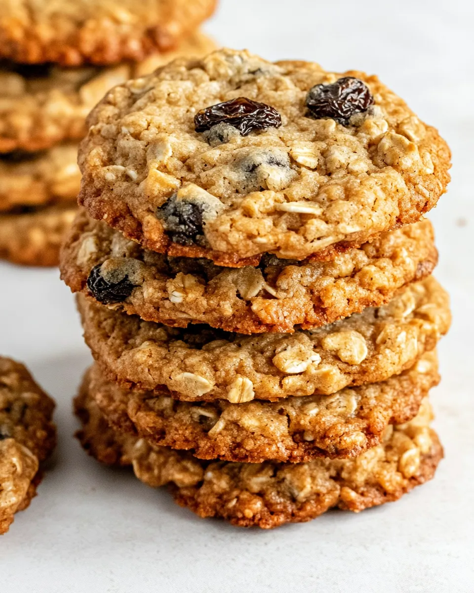 Delicious Oatmeal Raisin Cookies Recipe dish photo