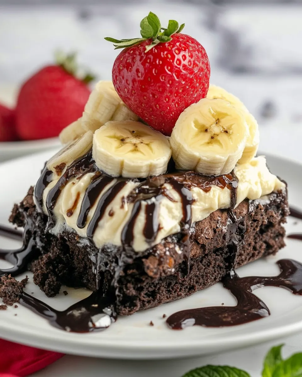 Homemade Olive Garden Brownie Banana Funtastico photo