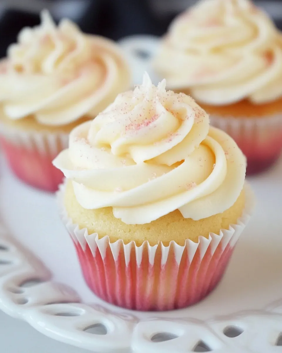 Classic Ombre Vanilla Cupcakes with Whipped Vanilla Buttercream image