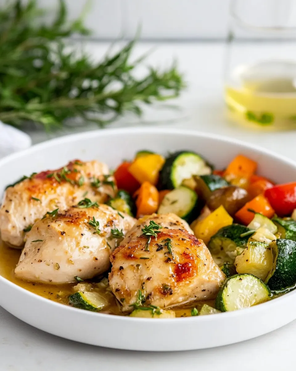 Easy One Pan Garlic Chicken and Veggies photo