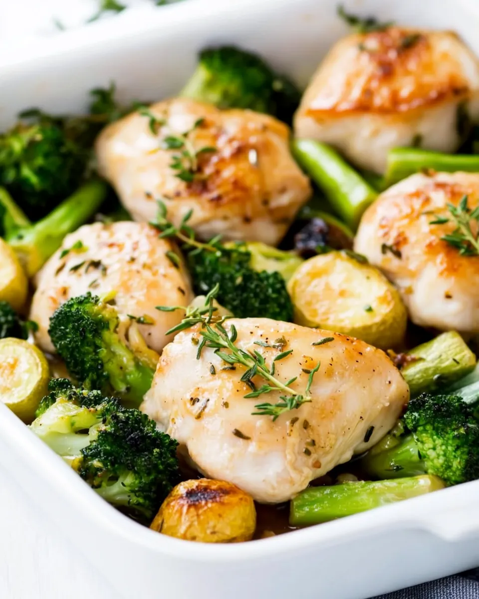 Healthy One Pan Garlic Chicken and Veggies recipe photo