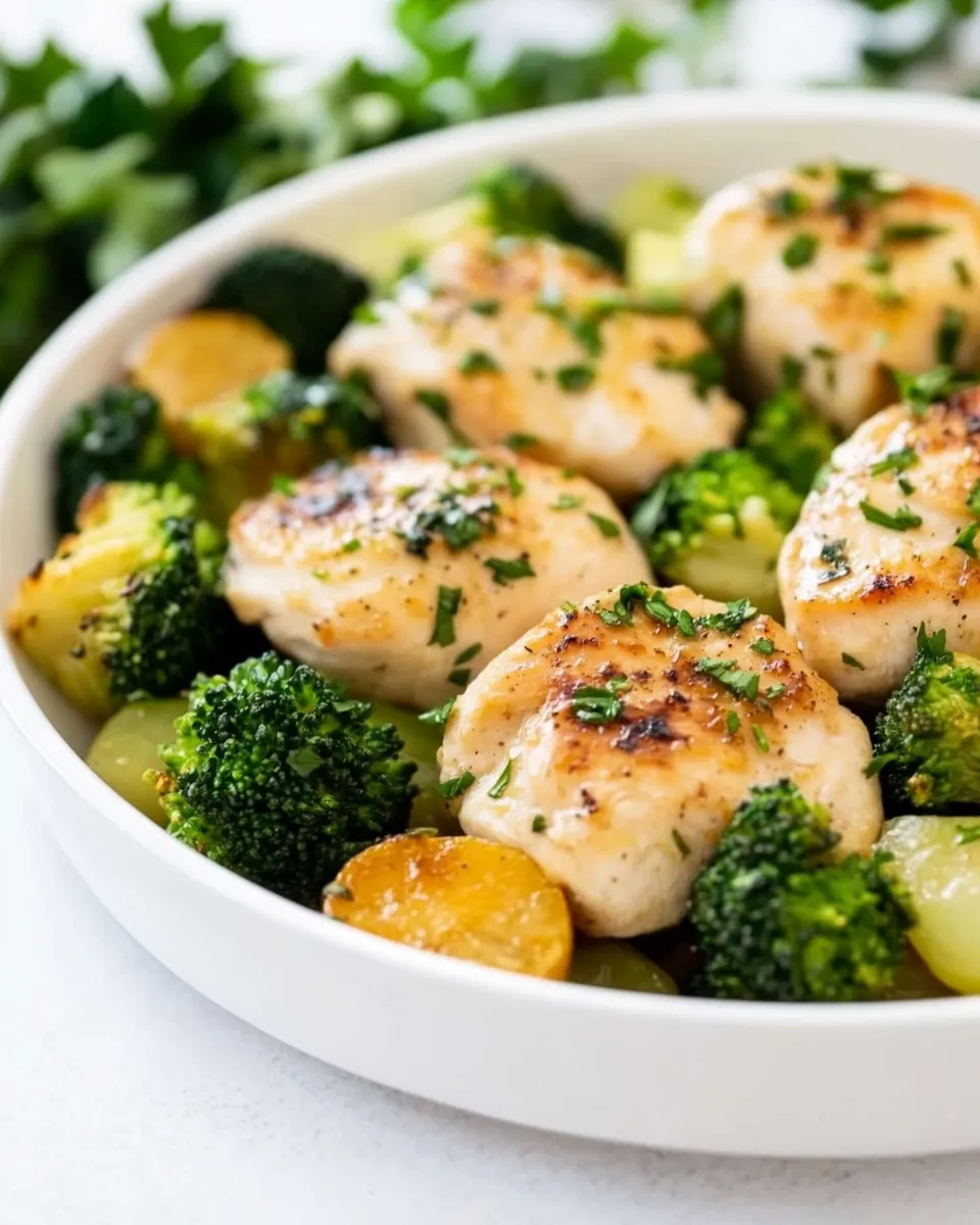 Quick One Pan Garlic Chicken and Veggies shot