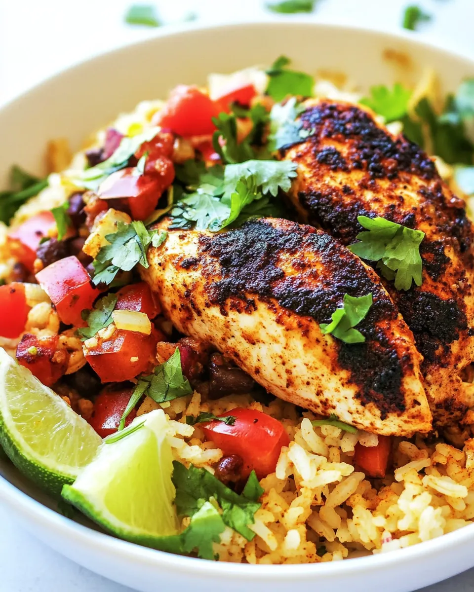 Delicious One Pan Southwest Blackened Cajun Chicken with Rice image
