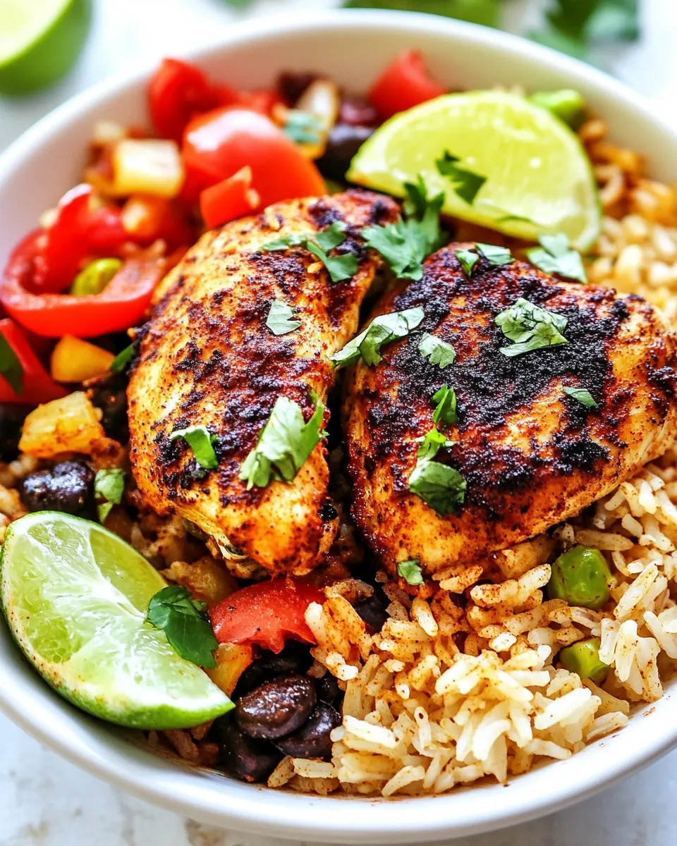 Healthy One Pan Southwest Blackened Cajun Chicken with Rice recipe photo