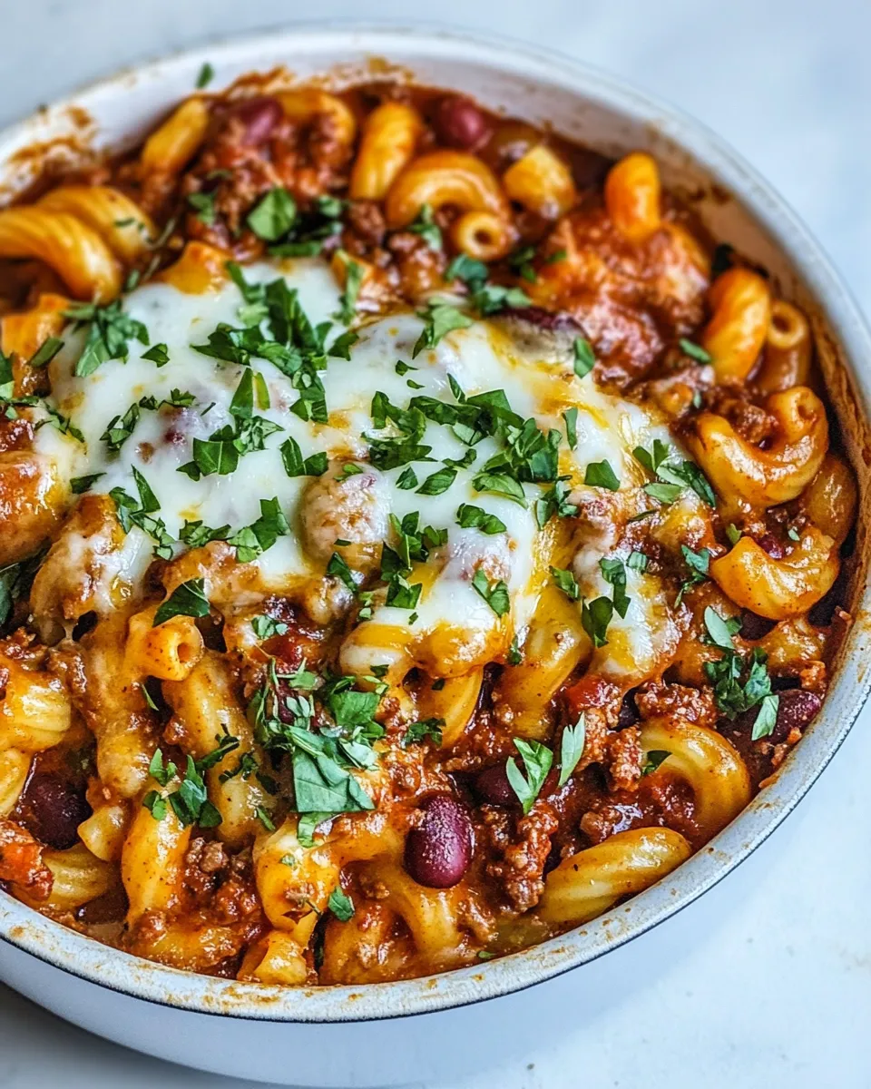 Easy One Pot Chili Mac and Cheese. picture