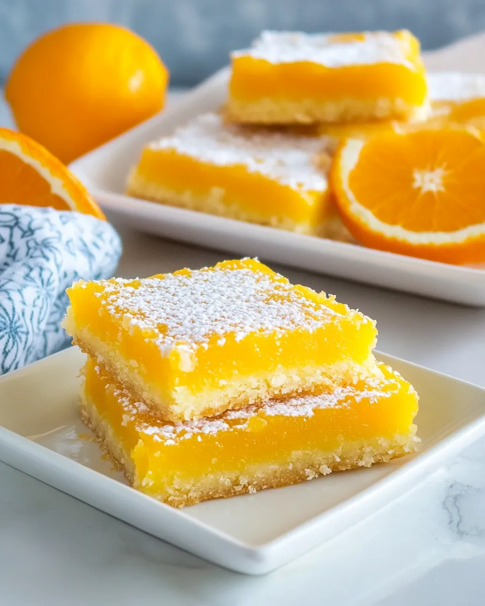 Delicious Orange Bars shot