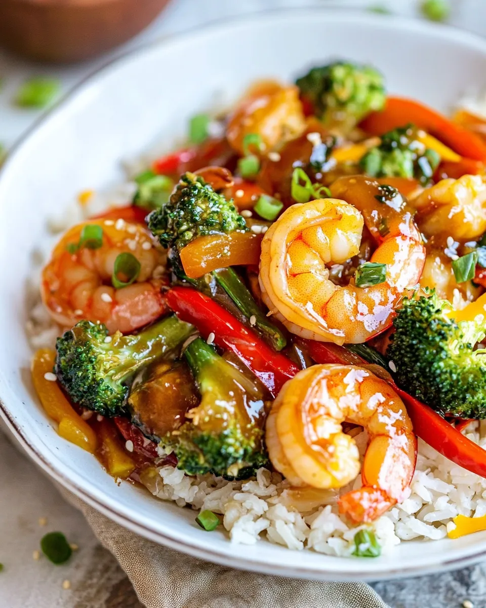 Homemade Orange Ginger Shrimp Stir Fry photo
