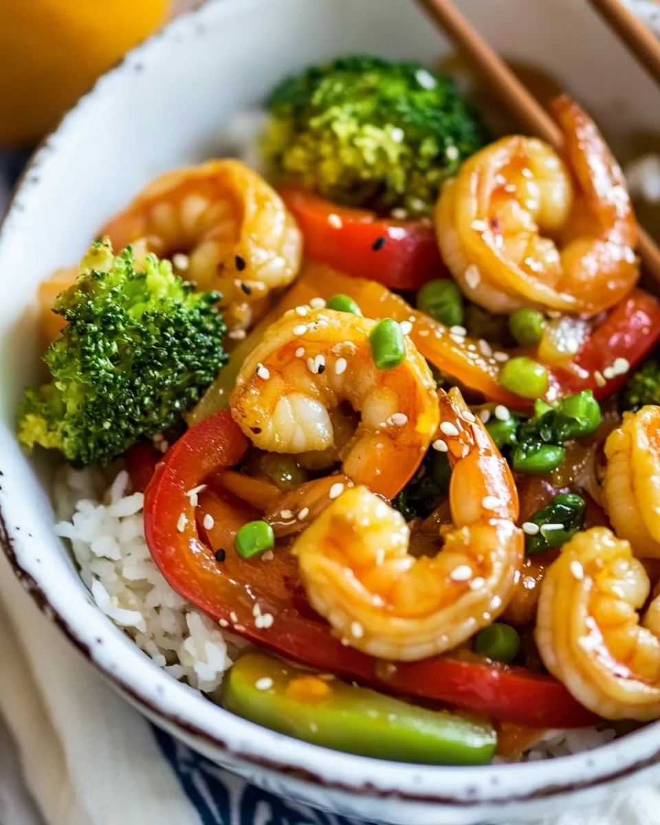 Delicious Orange Ginger Shrimp Stir Fry image