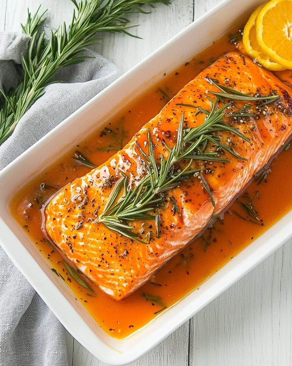 Homemade Orange Glazed Salmon with Rosemary photo