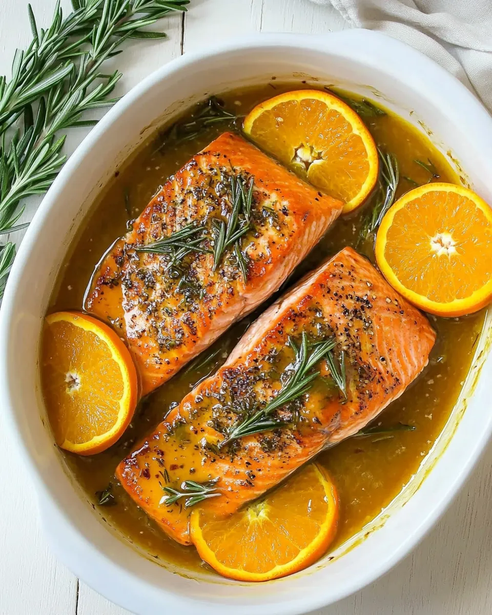 Classic Orange Glazed Salmon with Rosemary image