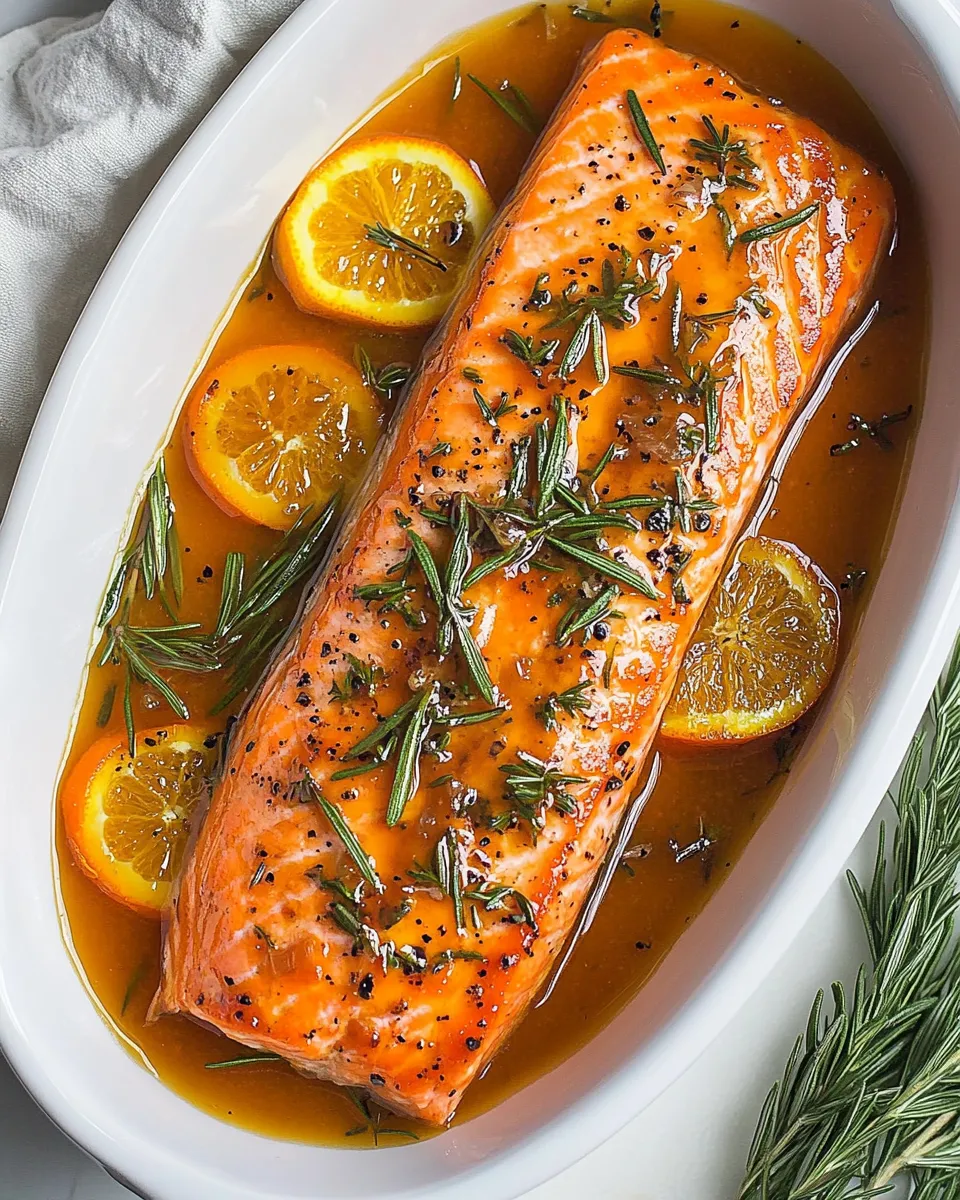 Easy Orange Glazed Salmon with Rosemary recipe photo