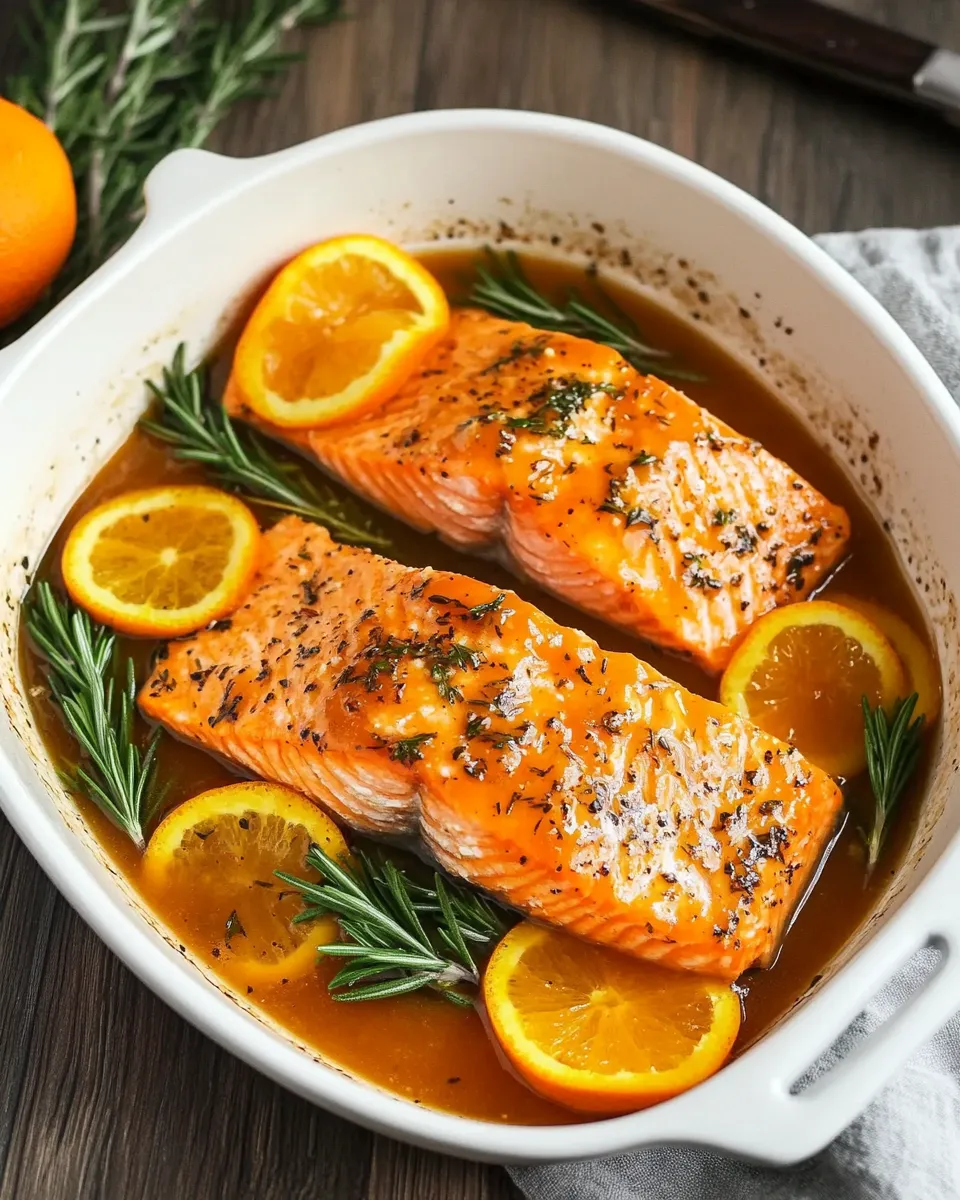 Delicious Orange Glazed Salmon with Rosemary shot