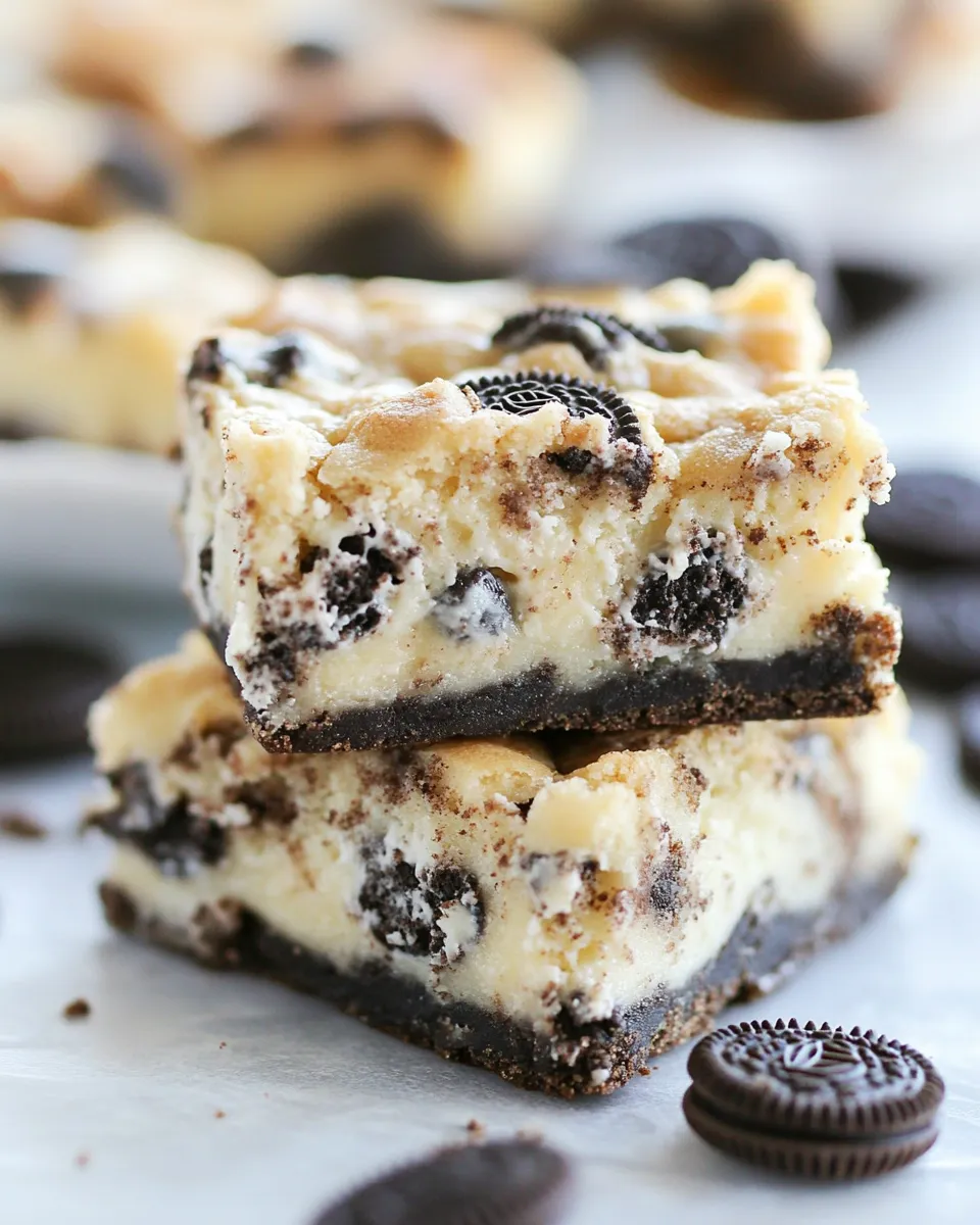 Delicious Oreo Cheesecake Cookie Dough Bars image