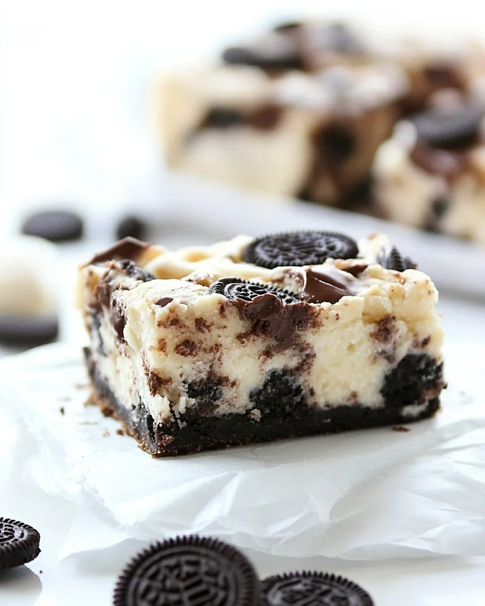 Best Oreo Cheesecake Cookie Dough Bars dish photo