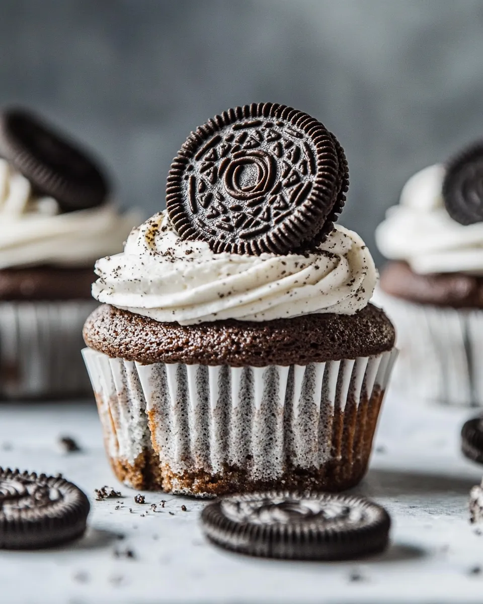 Delicious Oreo Cupcakes shot