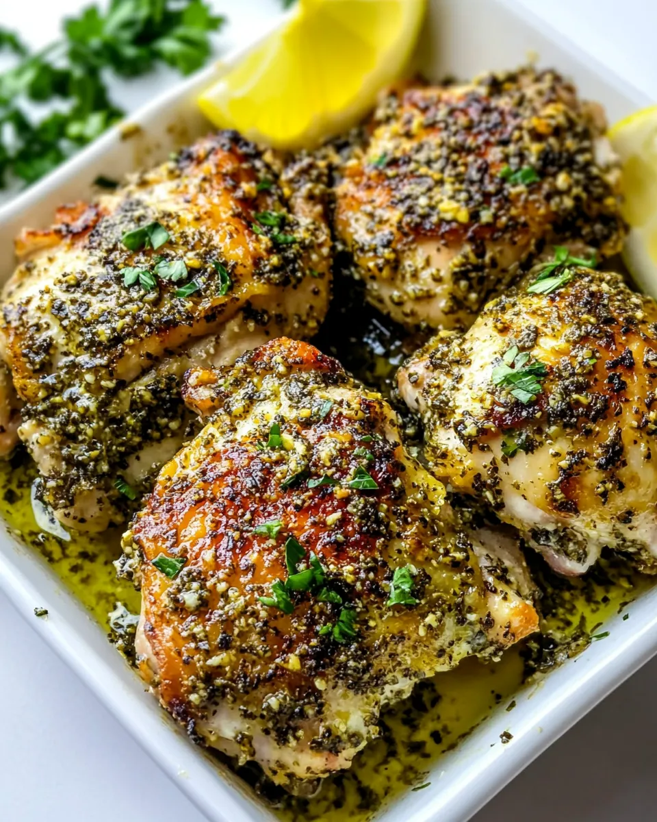 Delicious Oven Baked Greek Chicken Thighs dish photo
