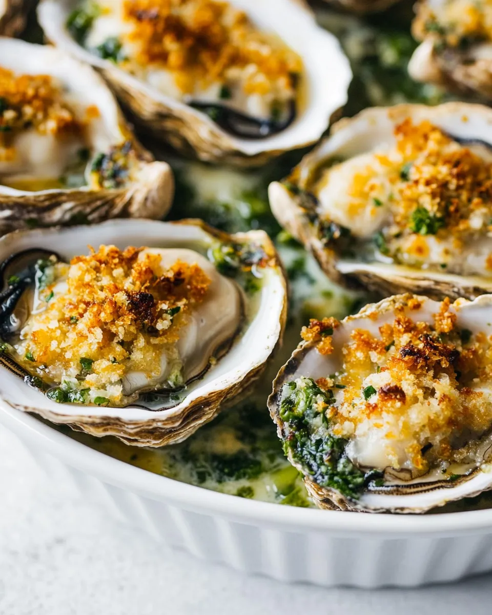Delicious Oysters Rockefeller shot