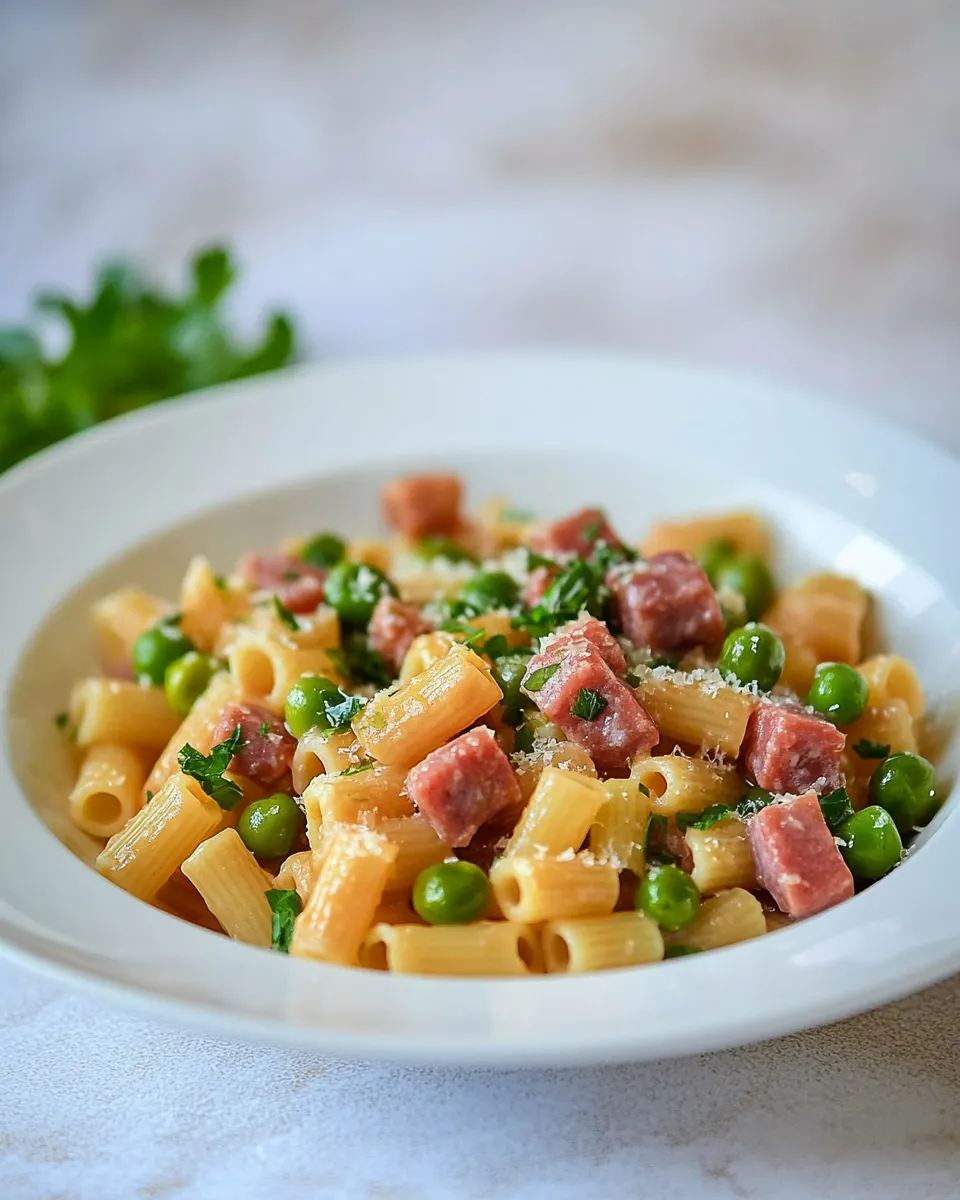Classic PASTA WITH PEAS AND KIELBASA image