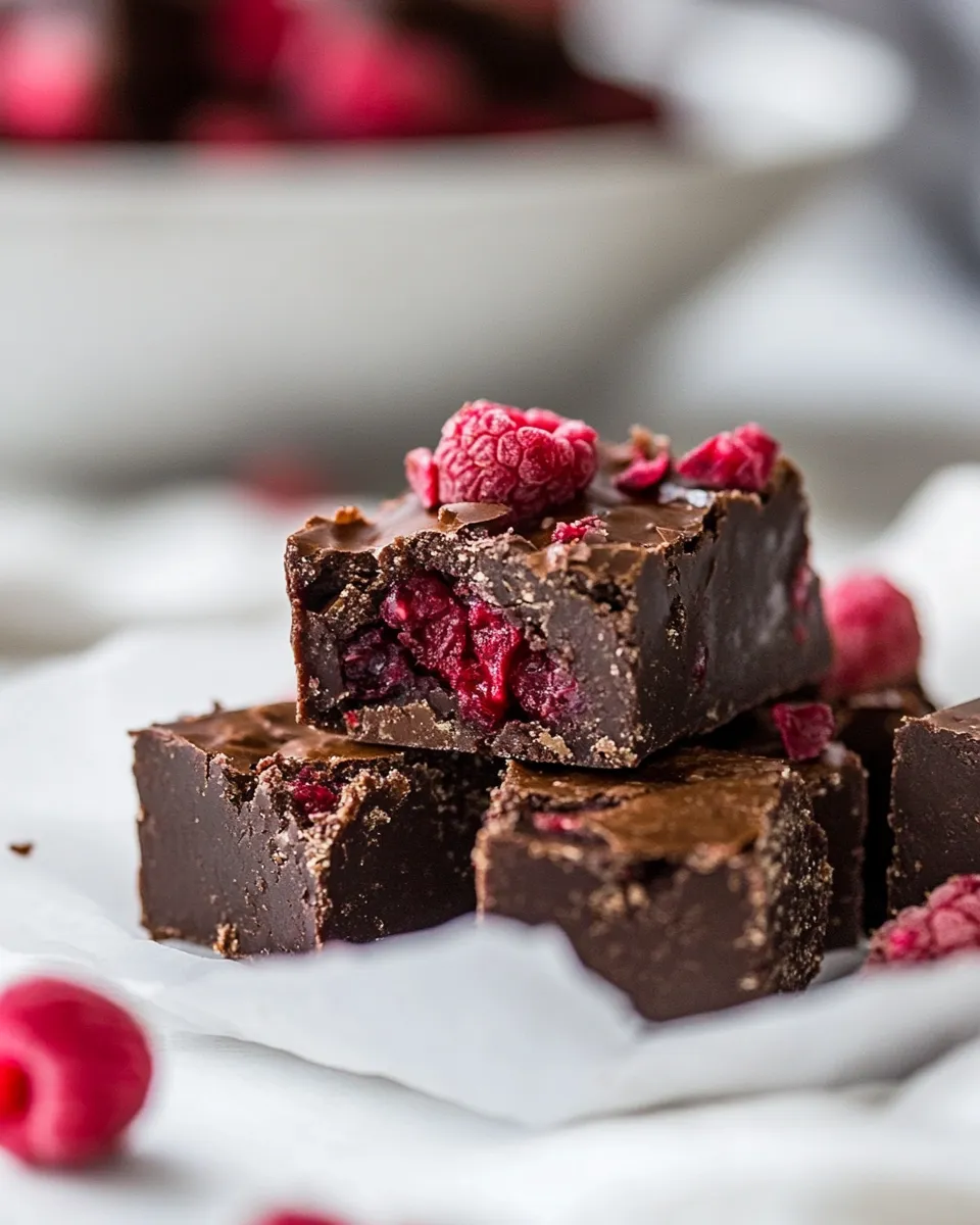 Healthy Paleo Raspberry Coconut Oil Fudge shot