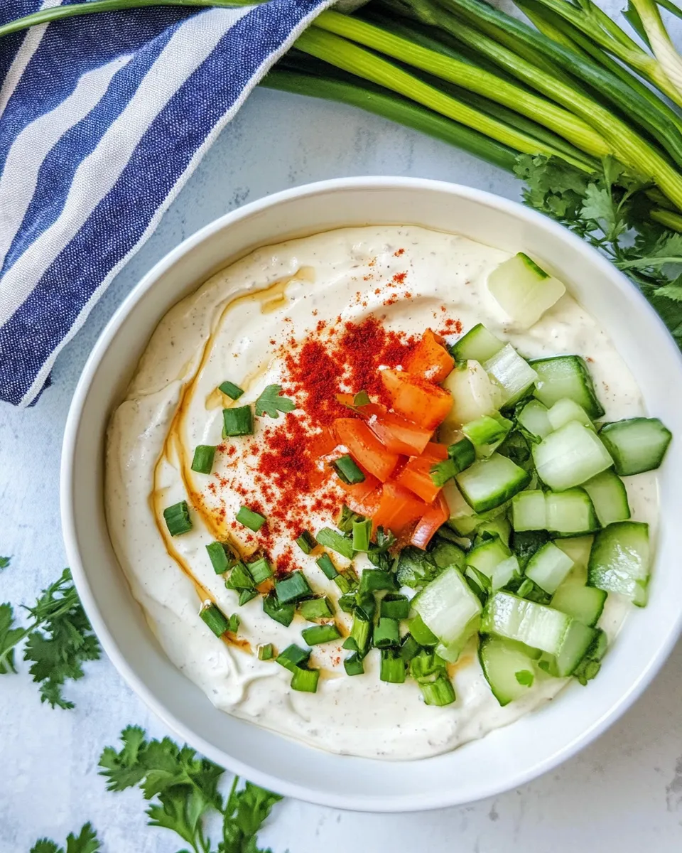 Homemade Paleo Sour Cream & Onion Dip (or queso) recipe image