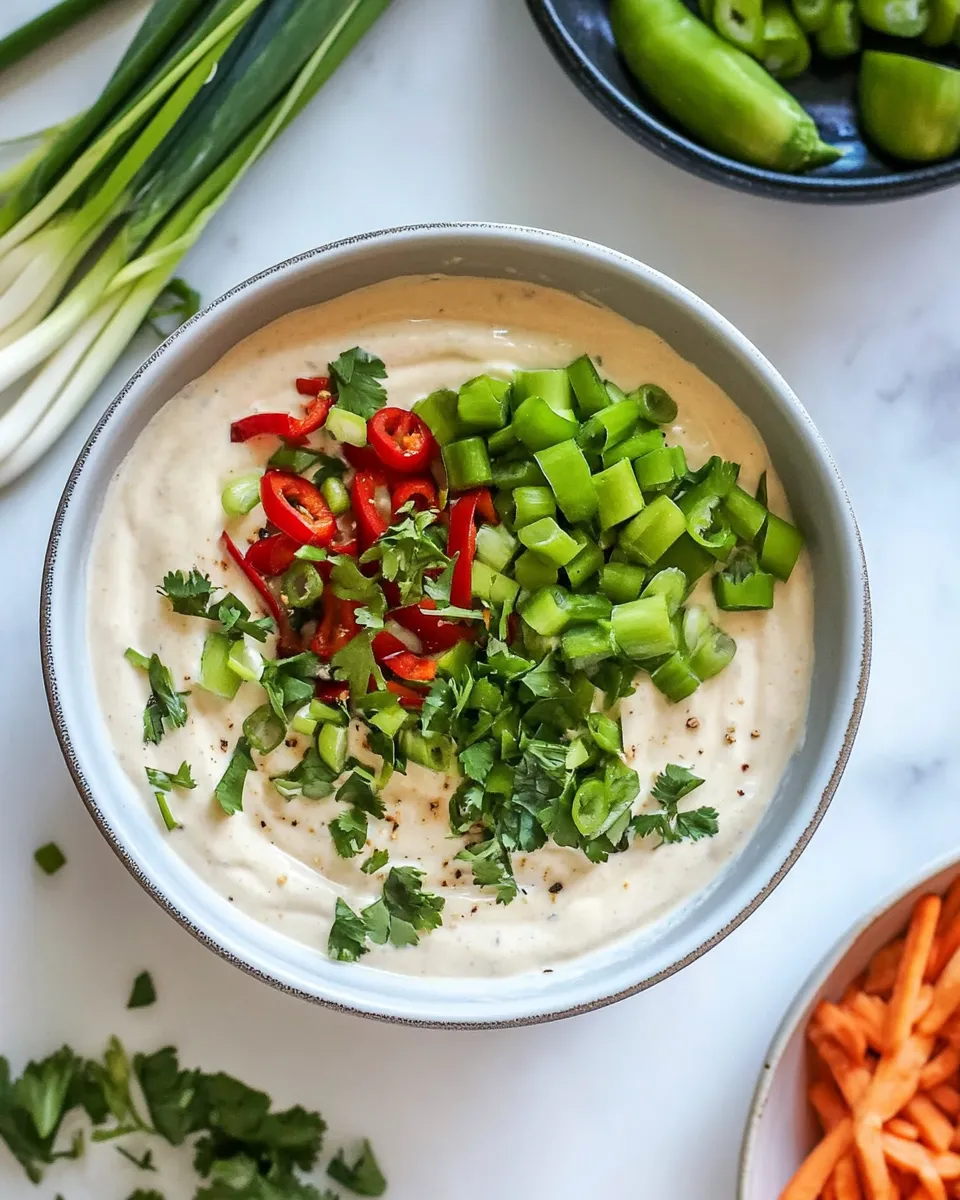 Classic Paleo Sour Cream & Onion Dip (or queso) dish photo