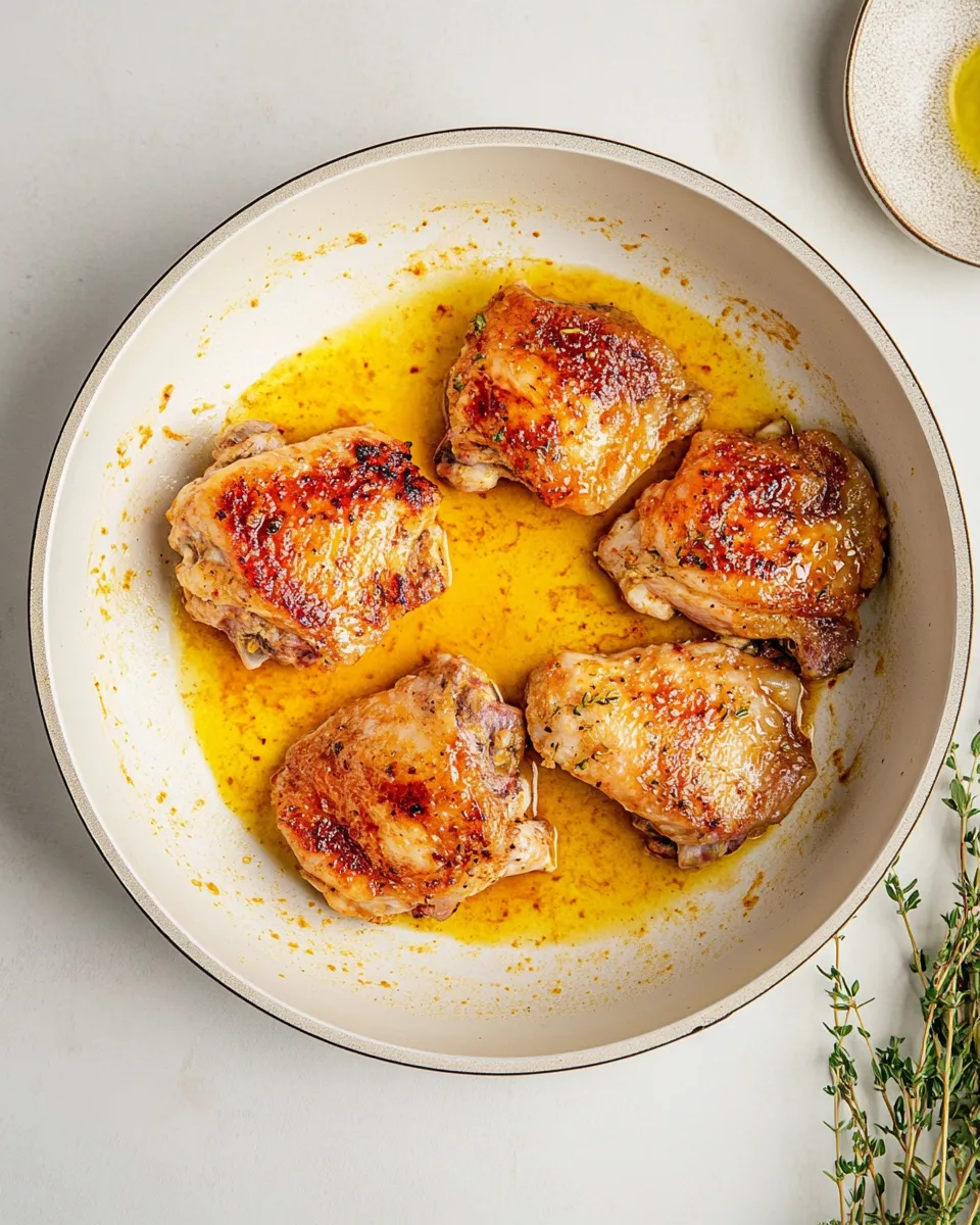 Best Pan-Fried Chicken Thighs food shot