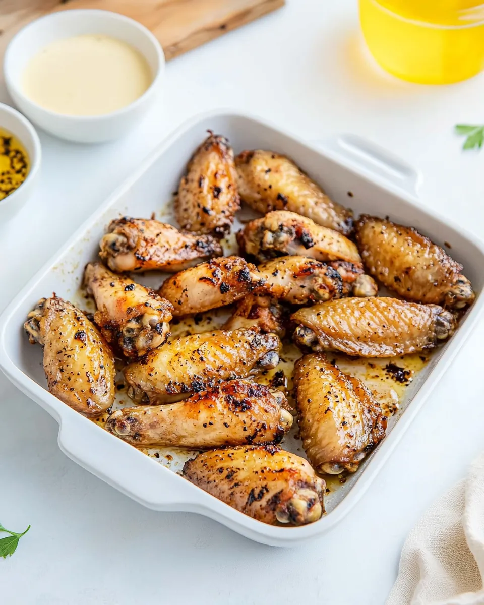 Delicious Pan-Fried Chicken Wings shot