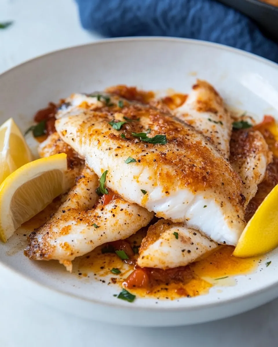 Delicious Pan-Fried Tilapia shot