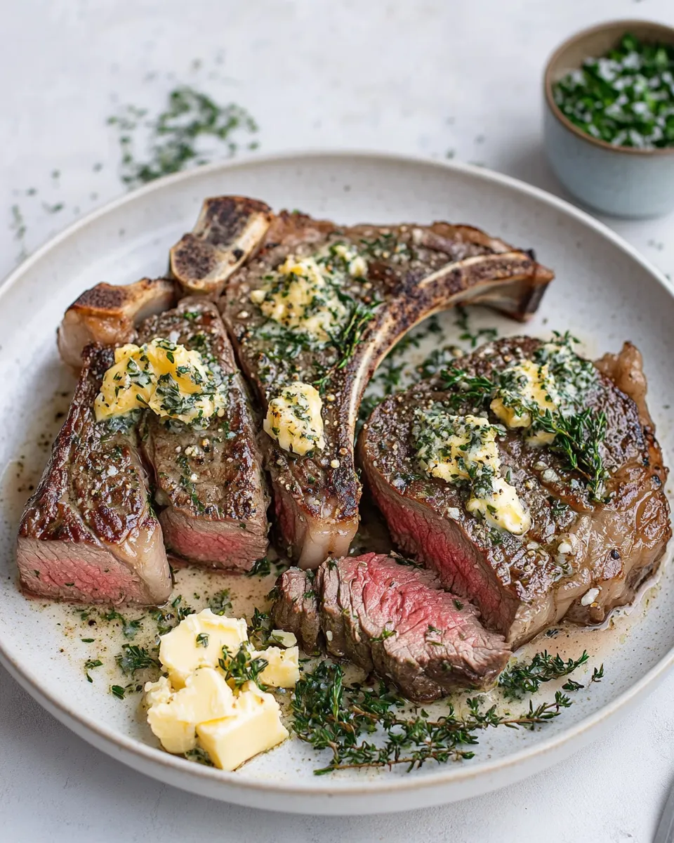 Delicious Pan-Seared Butter Basted Steak Recipe dish photo