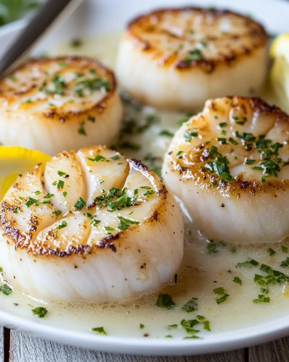 Quick Pan-Seared Scallops with Lemon Butter shot